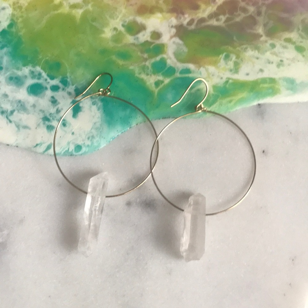 💥CLEARANCE💥Clear Crystal Gold Tone Drop Earrings